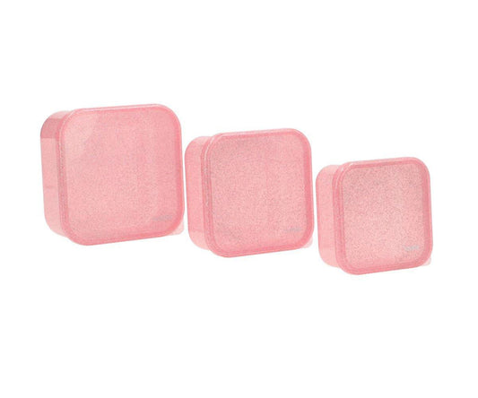 Tutete 3 Caixas para Transporte de Alimentos Pink Glitter