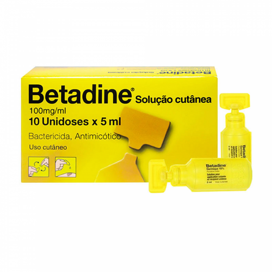 Betadine Solução Cutânea 100mg/ml  - 10 x 5ml