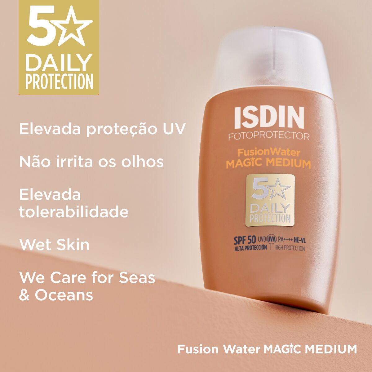 ISDIN Fotoprotetor Fusion Water MAGIC Medium SPF 50