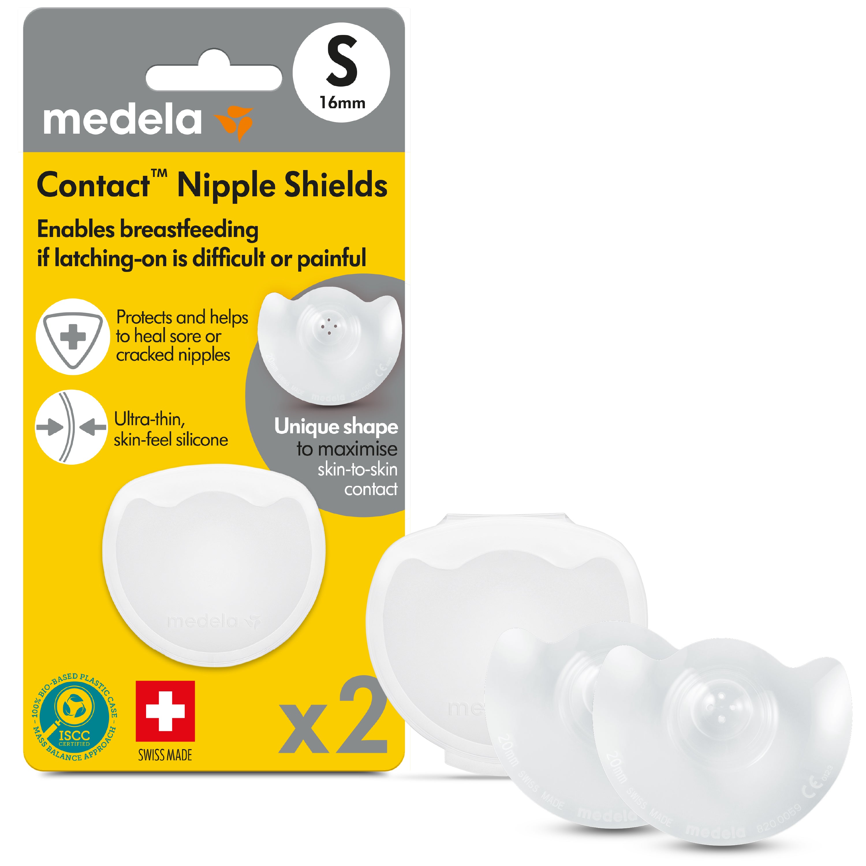 Medela Contact Mamilos de Silicone Tamanho S - 2 unidades