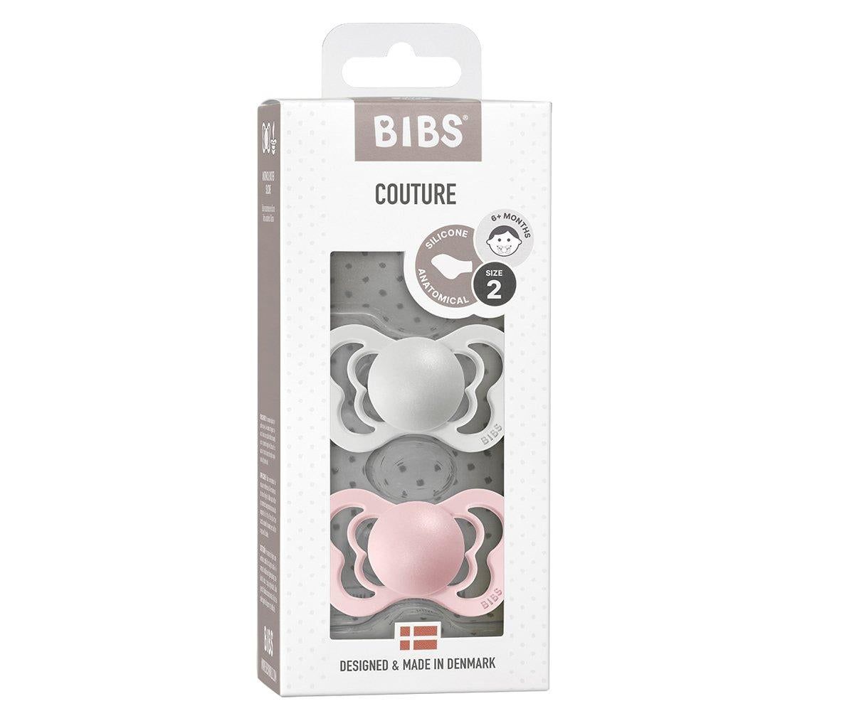 BIBS Chupete Bibs Couture 2 Unid - 6-18 meses - Ivory & Blush
