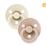 BIBS 2 Pacifiers Blush / Ivory - 0-6m