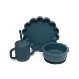 Petit Monkey Plate with Suction Cup Lion Balsam Blue 