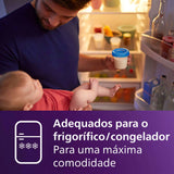 Philips Avent Copos de Armazenamento de Leite Materno com Tampa + Adaptadores 6m+ 3