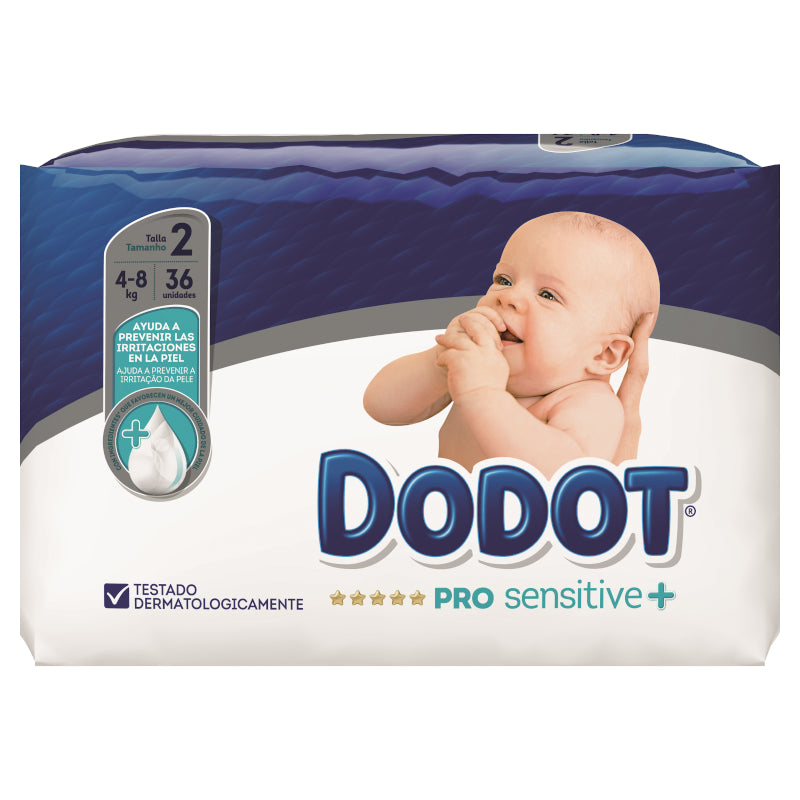 Dodot Pro Sensitive+ Fraldas T2 4-8Kg - 36 unidades