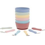 Tutete Taça de Silicone + Colher de Aço Ocean Blue