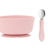 Tutete Taça de Silicone + Colher de Aço Light Pink