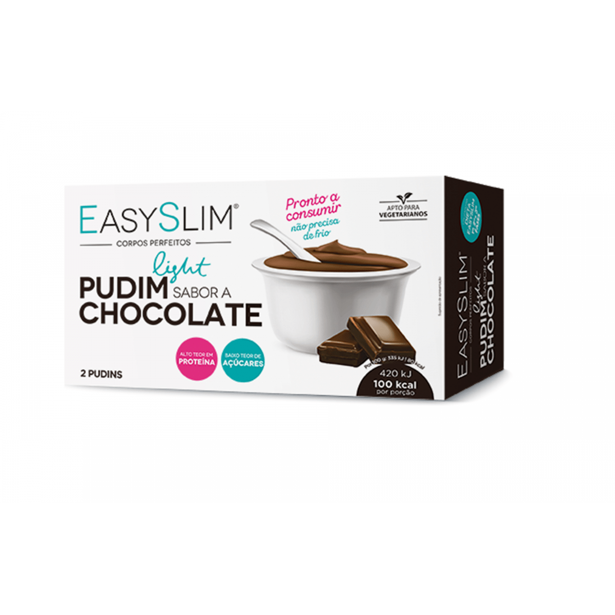EasySlim Pudim Light Chocolate - 2x125g