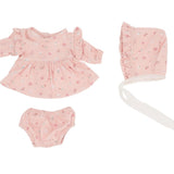 Monnëka Boneca Koke + Vestido e Chapéu Pink Flowers