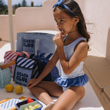 Monnëka Bolsa Tote Stripes Blues & Beyond