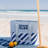 Monnëka Bolsa Tote Stripes Blues & Beyond