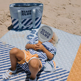 Monnëka Bolsa Tote Stripes Blues & Beyond