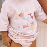 Monnëka Camisola de Proteção Solar Mermaid Cats