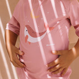 Monnëka Camisola de Proteção Solar Whale Pink
