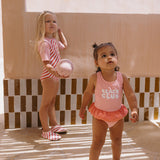 Monnëka Sapatinhos de Praia Stripes Bloom & Blush