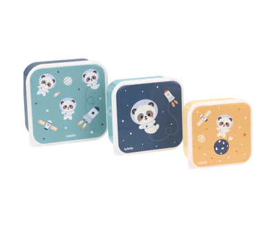 Tutete Kit 3 Lancheiras Pandas In Space