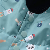 Tutete Capa de Chuva Infantil Pandas in Space