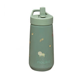 Noüka Garrafa de Plástico com Tampa Flip-Top e Palhinha Safari - 400 ml