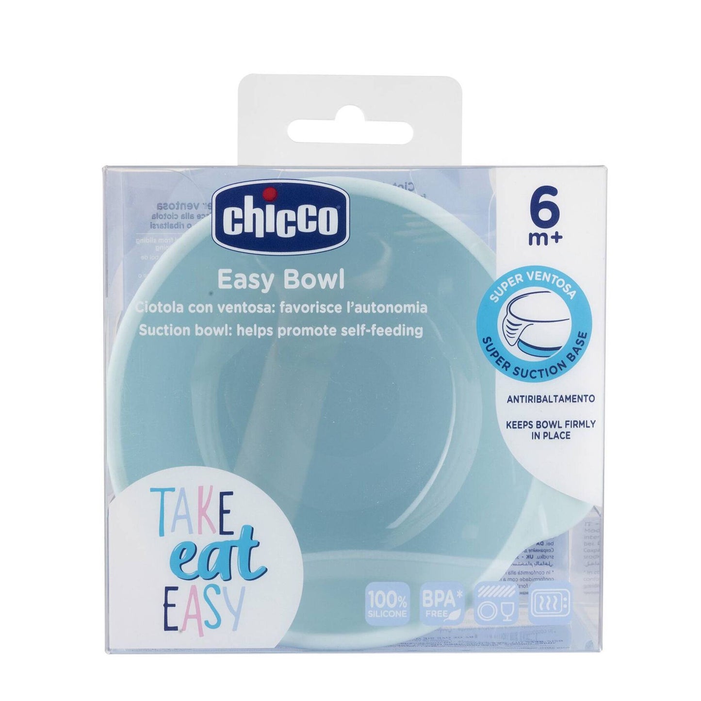 Chicco Tigela Silicone Take Eat Easy Azul