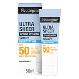 Neutrogena Protetor Solar Ultra Sheer Creme Invisível Hidratante Pele Seca SPF50+ - 50ml