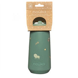 Noüka Garrafa de Plástico com Tampa Flip-Top e Palhinha Safari - 400 ml