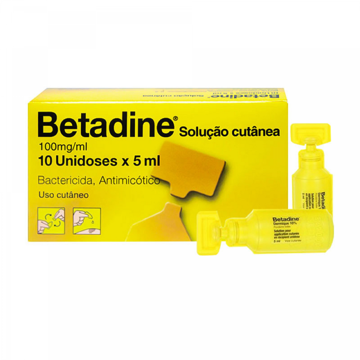 Betadine Solução Cutânea 100mg/ml  - 10 x 5ml