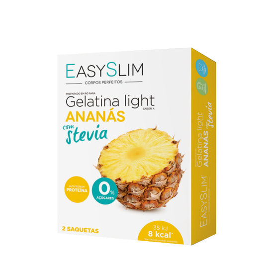 EasySlim Gelatina Light Ananás com Stevia - 2x15g