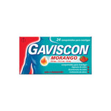 Gaviscon Azia e Indigestão Morango 250mg + 133.5mg + 80mg - 24 comprimidos