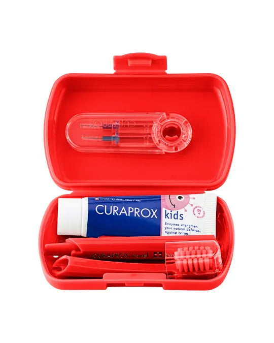 Curaprox Kids Kit de Viagem Vermelho