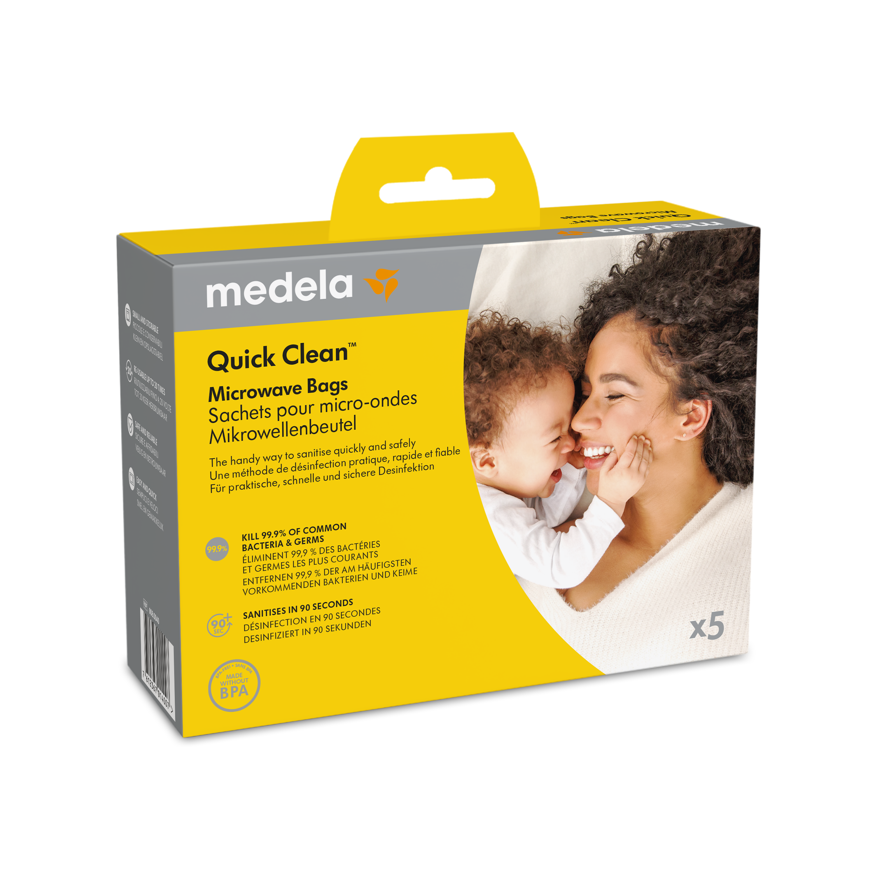 Medela Saco de Esterilização Quick Clean Microondas - 5 unidades