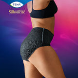 Tena Silhouette Plus High Waist Black (Size L) - 8 units