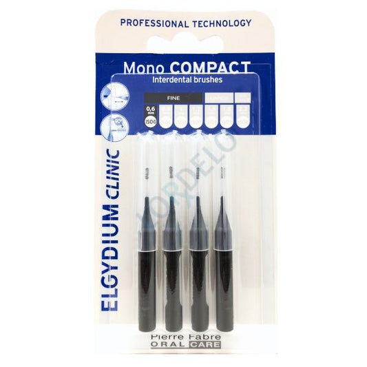 Elgydium Clinic Mono Compact Brush Negro - 4 unidades