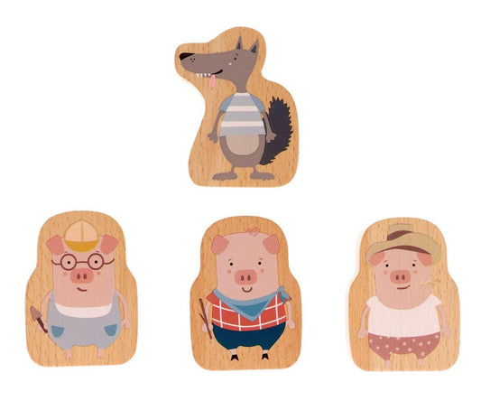Monnëka The 3 Little Pigs + The Wolf Table Set