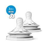 Philips Avent Tetina Silicone Natural 3 Furos - 2 unidades