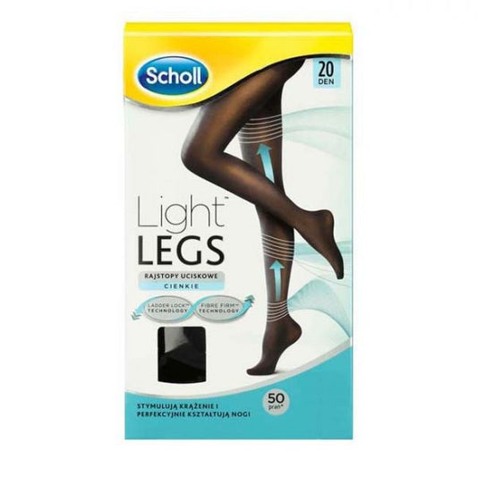 Scholl Light Legs Compression Leotard Density 20 Black - Size S