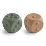 Mushie 2 Dice Pop It Dried Thyme/Natural 