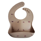 Mushie Brown Safari Silicone Bib