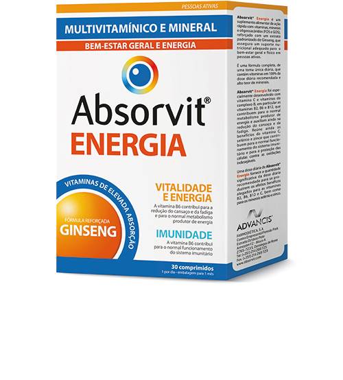 Absorvit Energia 30 comprimidos