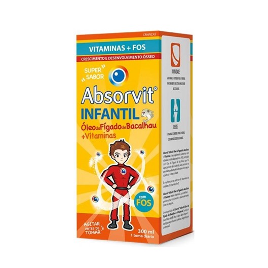 Absorvit Infantil Óleo de Fígado de Bacalhau + Vitaminas 300ml