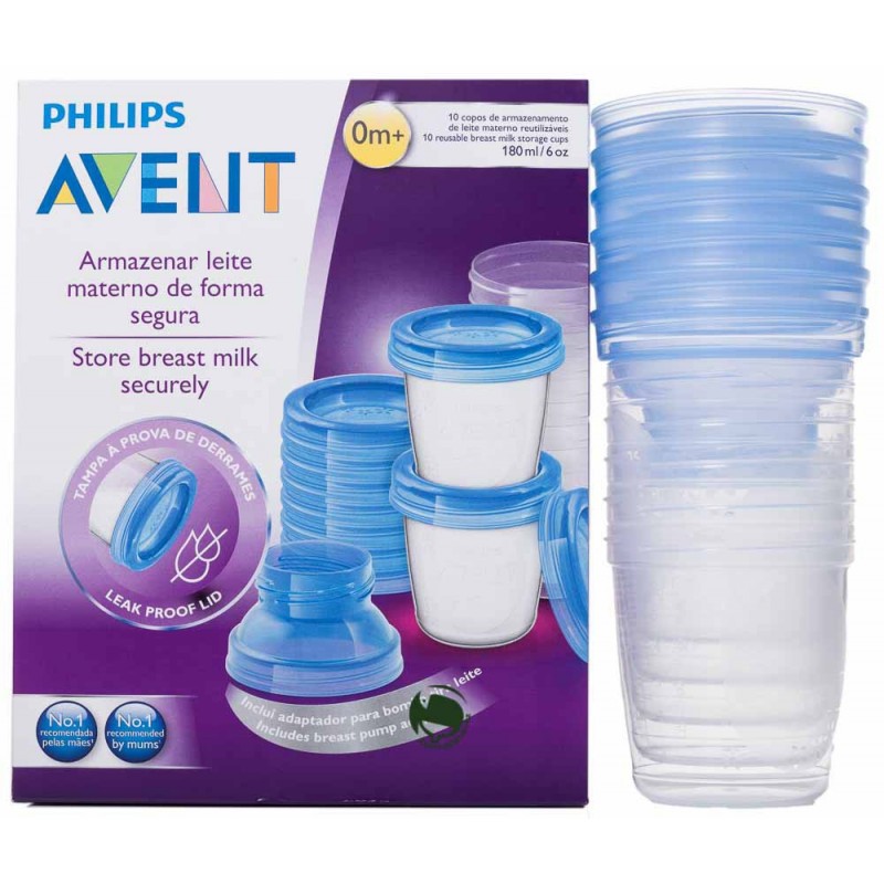 Vasos y tapas Philips Avent - 10 x 180 ml