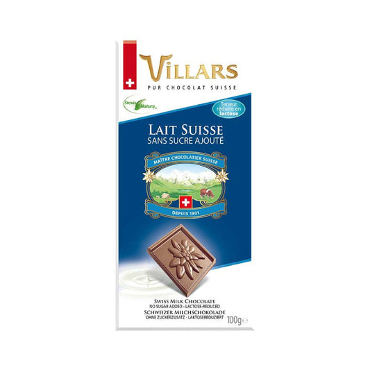 Villars Chocolate Leite Sem Açúcar - 100g