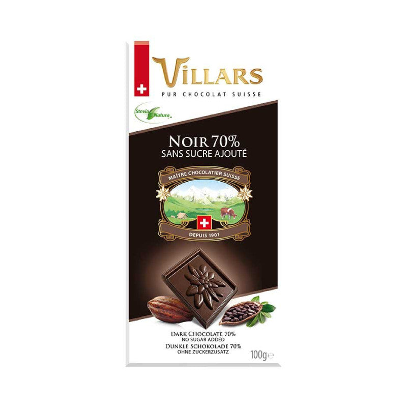 Villars Chocolate Negro Sin Azúcar - 100g 